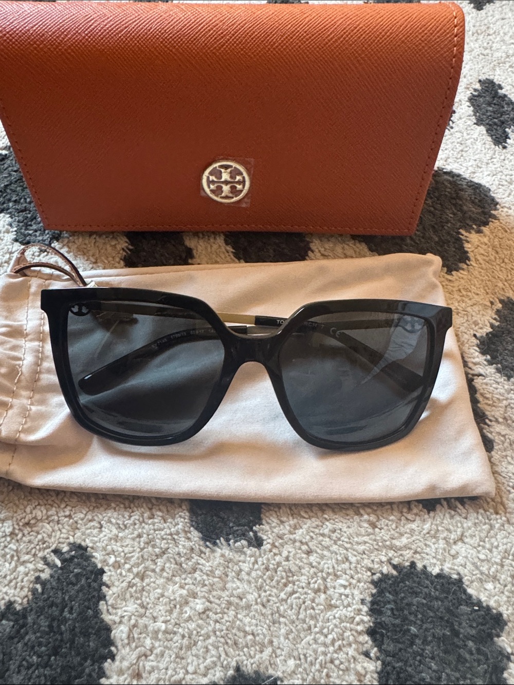 Tory Burch Black Oversized Square Sunglasses